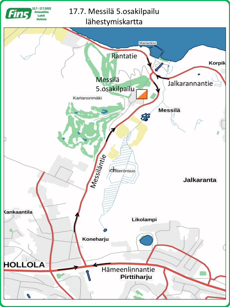 Saapuminen ja opastukset – Fin5 2022